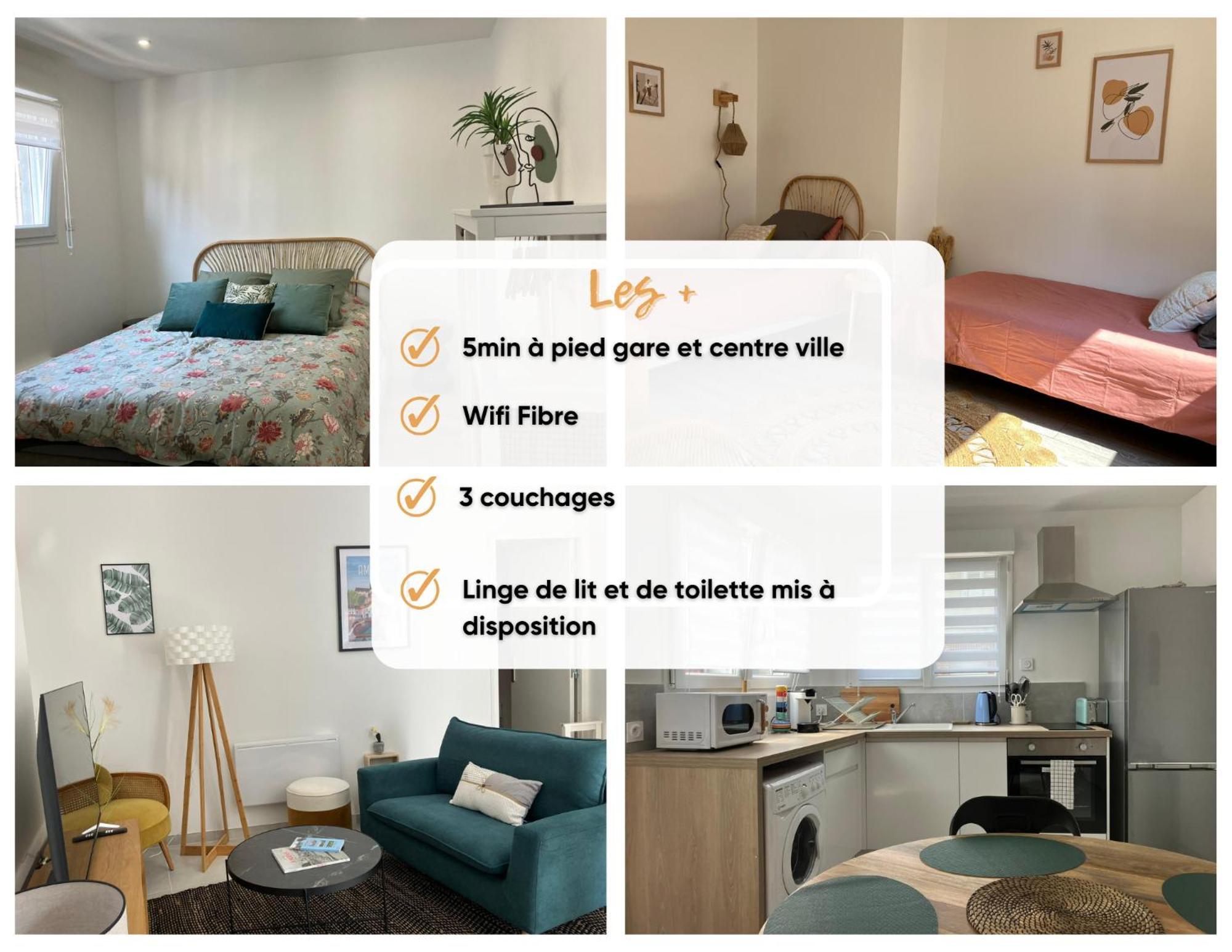 Dewailly, 2 Chambres, 3 Lits, Elegant, 700M Centre Ville Amiens Zewnętrze zdjęcie