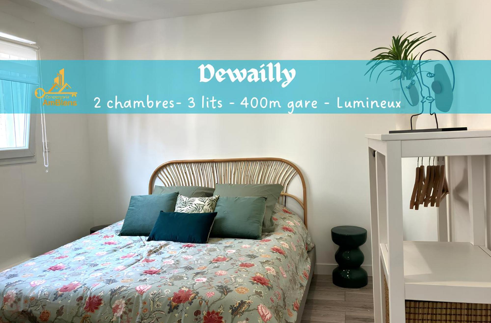 Dewailly, 2 Chambres, 3 Lits, Elegant, 700M Centre Ville Amiens Zewnętrze zdjęcie